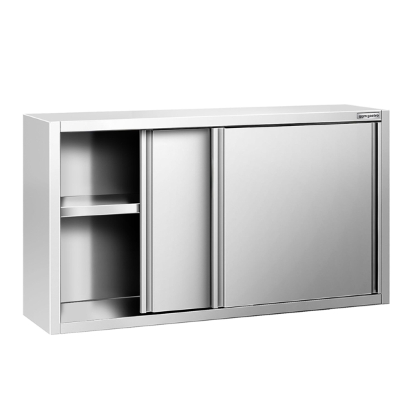 Armoire murale en inox PREMIUM - 1400x400mm - avec porte coulissante - hauteur 800mm