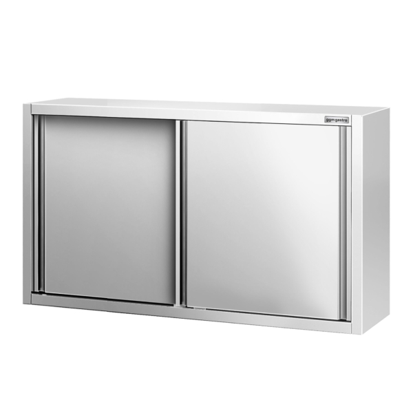 Armoire murale en inox PREMIUM - 1400x400mm - avec porte coulissante - hauteur 800mm