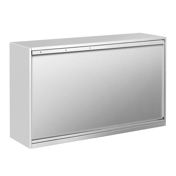 Armoire murale en inox PREMIUM - 1400x400mm - avec porte coulissante - hauteur 800mm