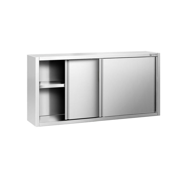 Armoire murale en inox PREMIUM - 1600x400mm - avec porte coulissante - hauteur 800mm