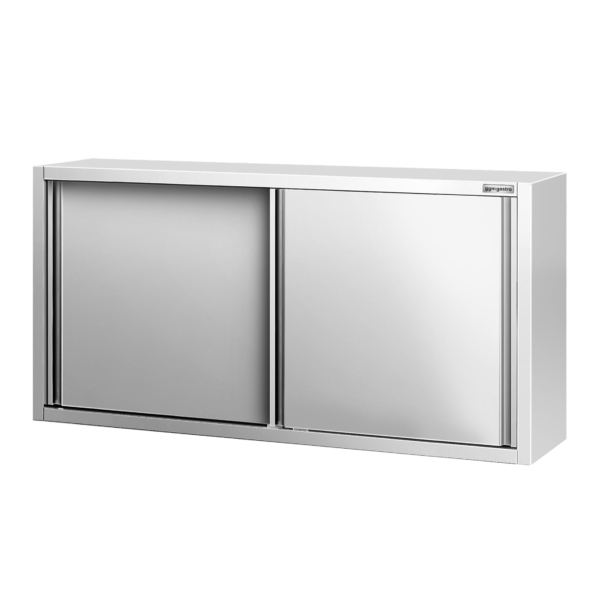 Armoire murale en inox PREMIUM - 1600x400mm - avec porte coulissante - hauteur 800mm