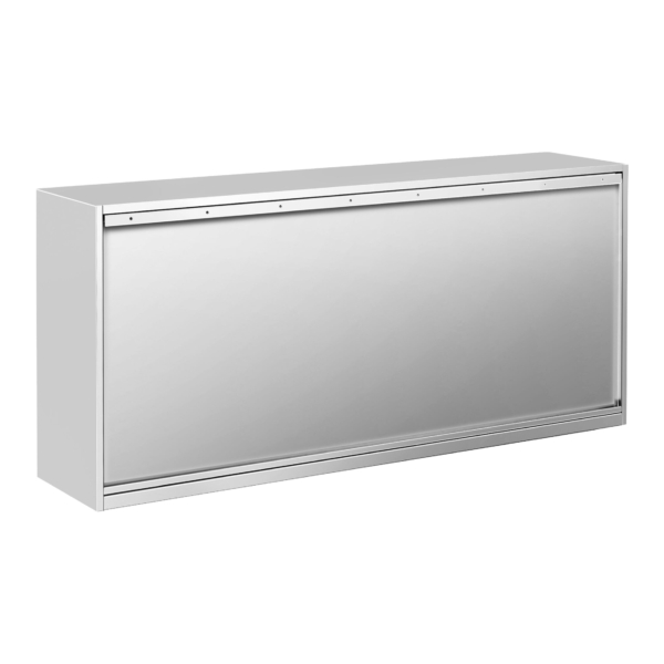 Armoire murale en inox PREMIUM - 1800x400mm - avec porte coulissante - hauteur 800mm