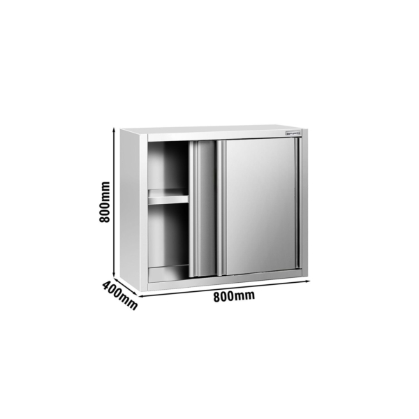 Armoire murale en inox PREMIUM - 800x400mm - avec porte battante - hauteur 800mm