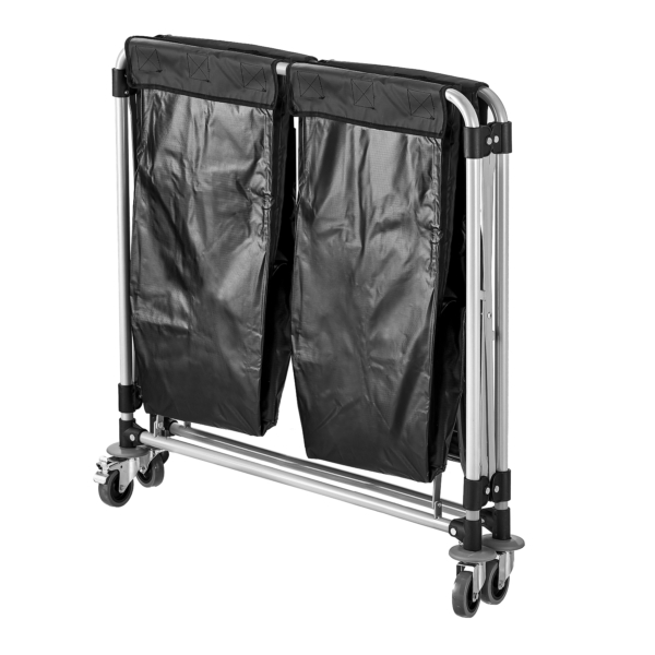 Chariot à linge - pliable - 2x 150 litres - cadre en aluminium