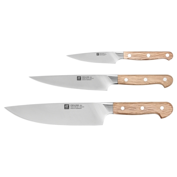 ZWILLING | PRO WOOD - Ensemble de couteaux - 3 pièces - Naturel