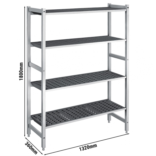 Étagère de base en aluminium - 1320 x 1800 mm