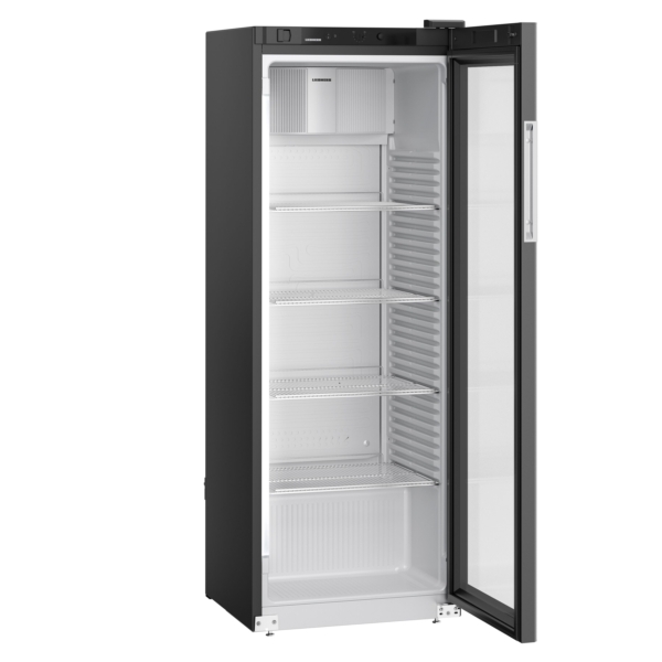 LIEBHERR | Réfrigérateur PERFORMANCE - 250 litres - Intérieur en plastique - Avec 1 porte en verre - Noir