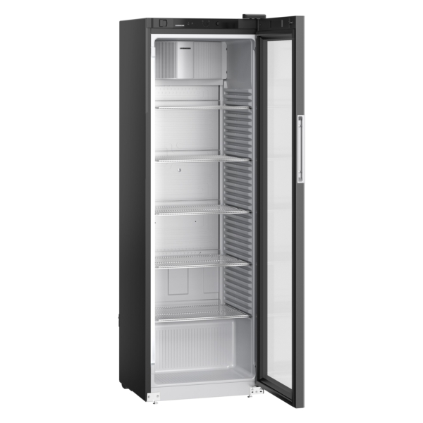 LIEBHERR | Réfrigérateur PERFORMANCE - 286 litres - Intérieur en plastique - Avec 1 porte en verre - Noir