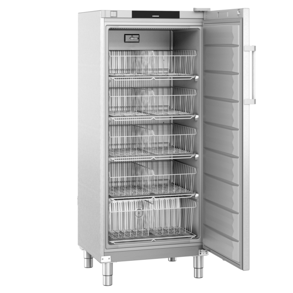 LIEBHERR | Congélateur en acier inoxydable PERFECTION - 239 litres - Intérieur en plastique avec 10 paniers de stockage - Avec 1 porte