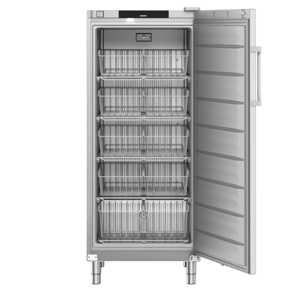 LIEBHERR | Congélateur en acier inoxydable PERFECTION - 239 litres - Intérieur en plastique avec 10 paniers de stockage - Avec 1 porte