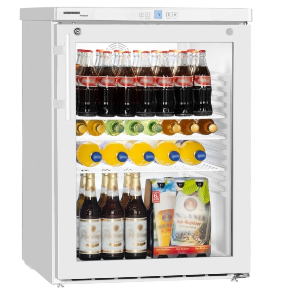 LIEBHERR | Réfrigérateur sous plan PREMIUM - 130 litres - avec 1 porte en verre - Blanc