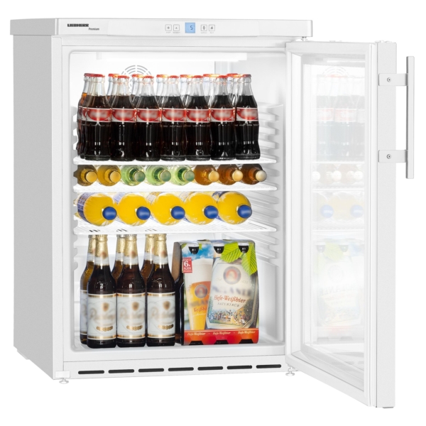 LIEBHERR | Réfrigérateur sous plan PREMIUM - 130 litres - avec 1 porte en verre - Blanc