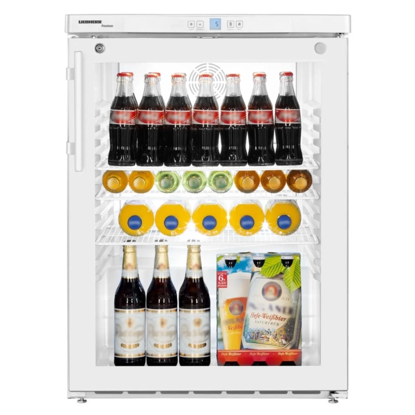 LIEBHERR | Réfrigérateur sous plan PREMIUM - 130 litres - avec 1 porte en verre - Blanc