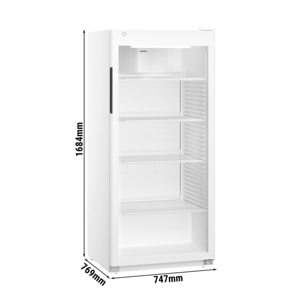 LIEBHERR | Réfrigérateur PERFORMANCE - 432 litres - Intérieur en plastique - Avec 1 porte en verre - Blanc