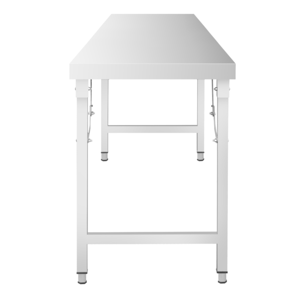 Table de travail en acier inoxydable - pliante - 2000x600 mm