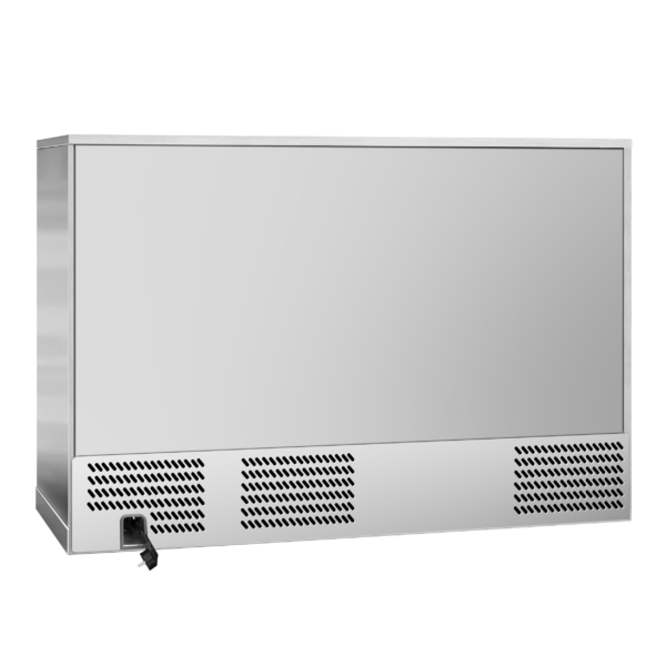 Réfrigérateur bar - 1330mm - 320 litres - avec 3 portes battantes en verre - inox