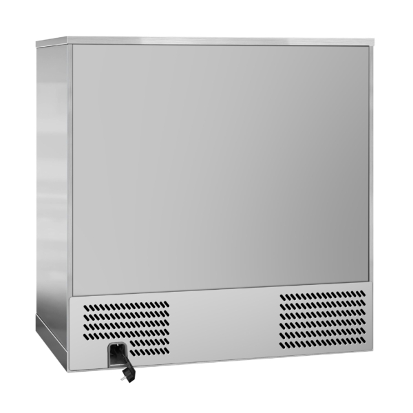 Réfrigérateur bar - 900mm - 220 litres - avec 2 portes battantes en verre - Inox