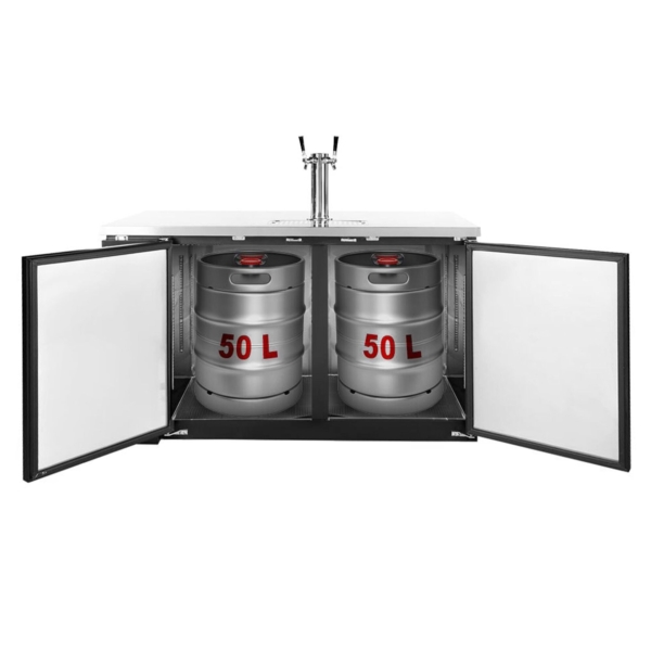 Refroidisseur de bière avec robinet - 2x50 L fûts - 1240x620mm