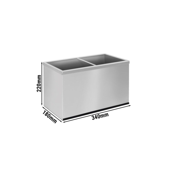 Support inox pour distributeur de sauce - 2x 2 litres