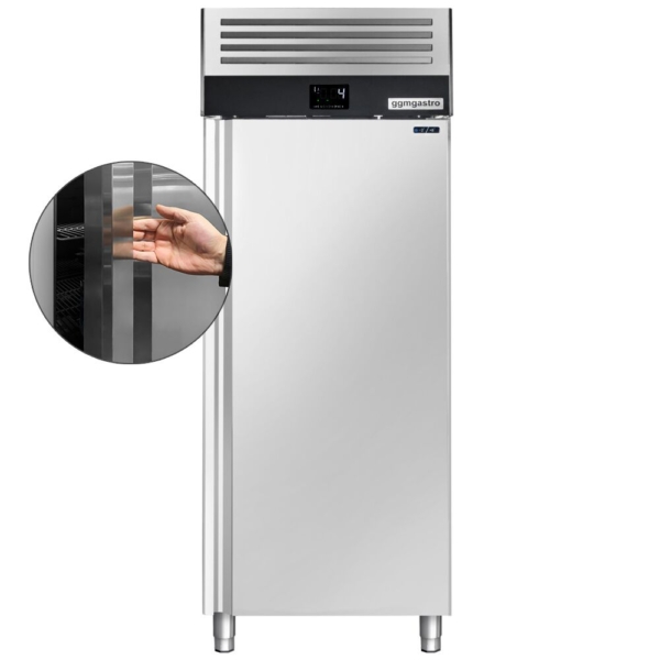 Réfrigérateur en inox PREMIUM - 702x810mm - 650 litres - avec 1 porte en inox