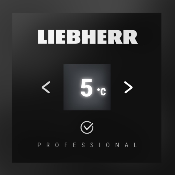 LIEBHERR | Réfrigérateur PERFORMANCE - 250 litres - Intérieur en plastique - Avec 1 porte en verre - Noir