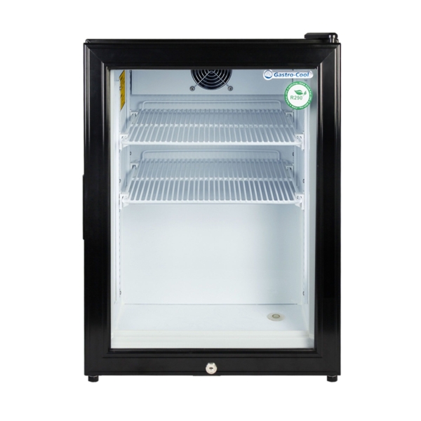 GASTRO-COOL | Minibar Congélateur - 51 Litres - avec 1 Porte en Verre - Noir