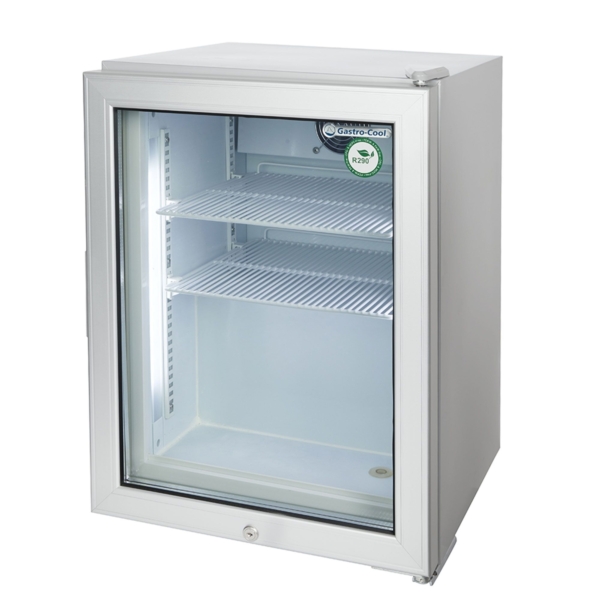 GASTRO-COOL | Réfrigérateur minibar congélateur - 51 litres - avec 1 porte en verre - Argent