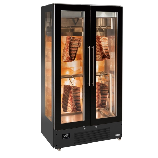 Armoire de maturation de viande Dry Aging - 1000x690 mm - avec 2 portes en verre