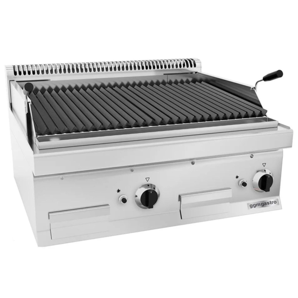 Grill à gaz en pierre de lave - 14 kW - Grille inclinable