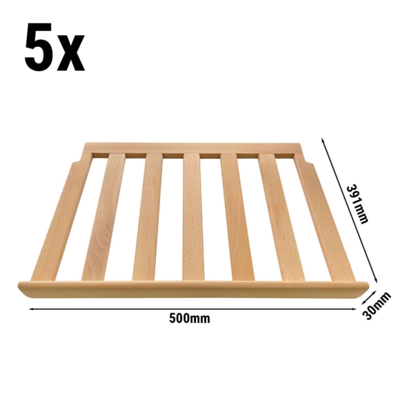 (5 pièces) Grille de présentation - compatible avec les bouteilles de vin - en bois - compatible avec les réfrigérateurs de la série GK374