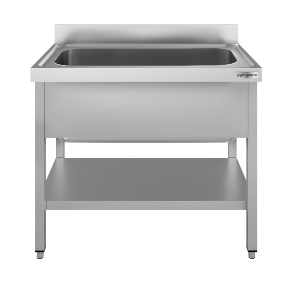 Évier pour casseroles ECO - 1000x700 mm - avec fond et 1 bac