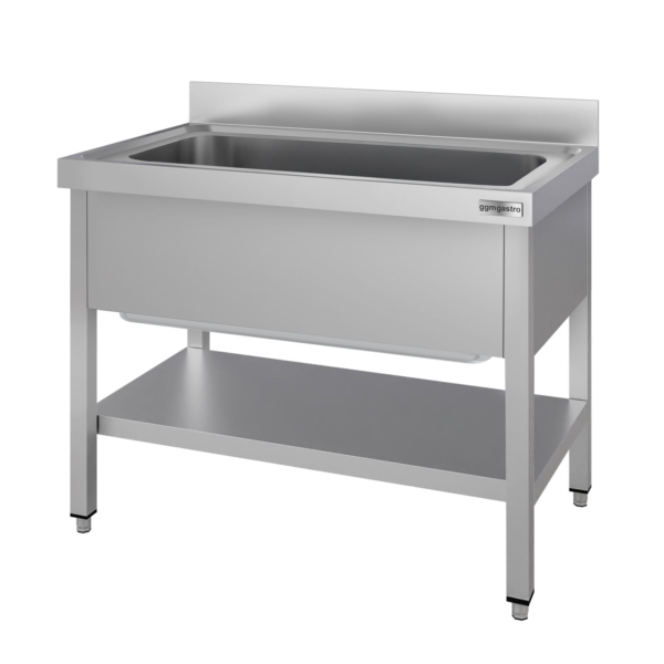 Évier pour casseroles ECO - 1000x700 mm - avec fond et 1 bac