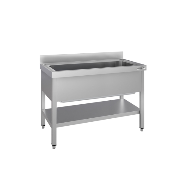 Évier pour casseroles ECO - 1200x600 mm - avec fond et 1 bac