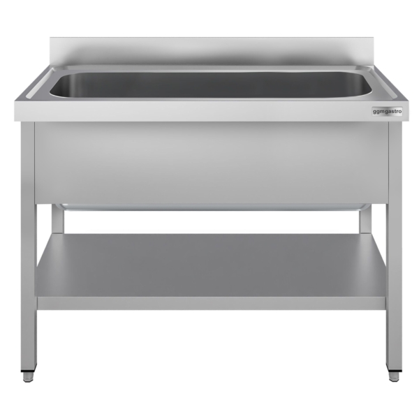 Évier pour casseroles ECO - 1200x700 mm - avec fond et 1 bac