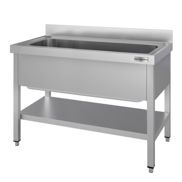 Évier pour casseroles ECO - 1200x700 mm - avec fond et 1 bac