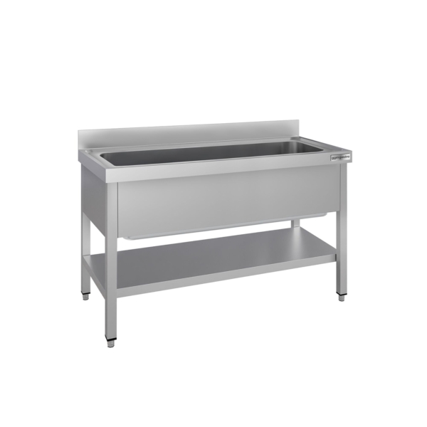 Évier pour casseroles ECO - 1400x700 mm - avec fond et 1 bac