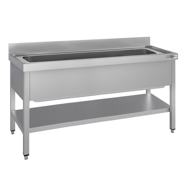 Évier pour casseroles ECO - 1600x700 mm - avec fond et 1 bac