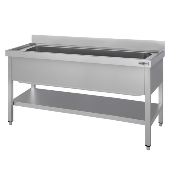 Évier pour casseroles ECO - 1600x700 mm - avec fond et 1 bac