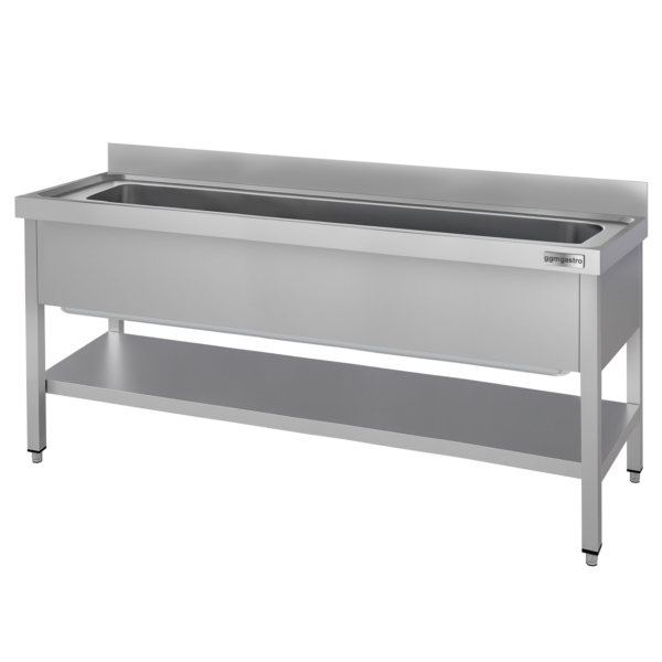 Évier pour casseroles ECO - 1800x700 mm - avec fond et 1 bac