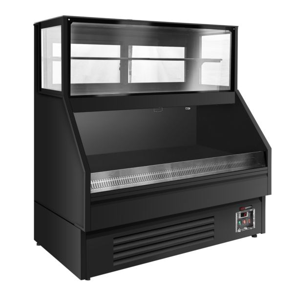 Comptoir de vente - 1500 mm - 251 litres - avec éclairage LED, compartiment de rangement en haut et en bas