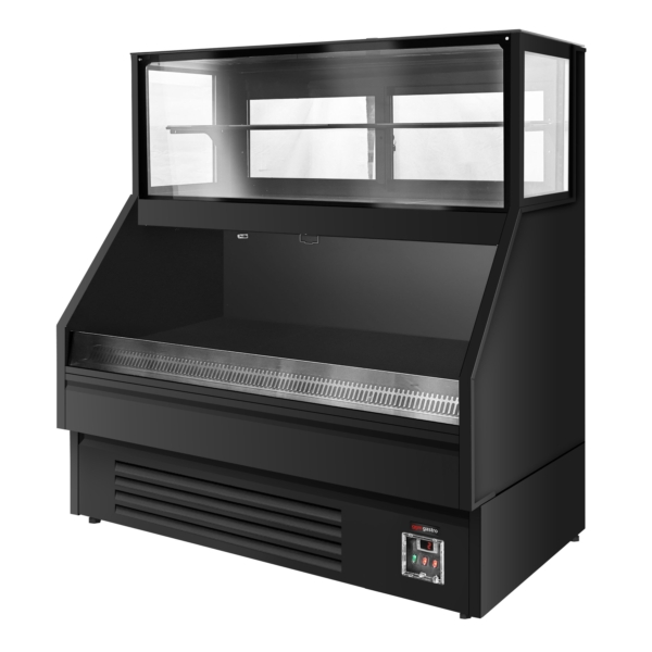 Comptoir de vente - 1500 mm - 251 litres - avec éclairage LED, compartiment de rangement en haut et en bas