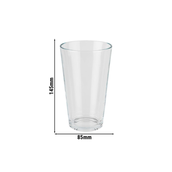 (6 pièces) Verre de mélange pour shaker Boston - en verre - 0,4 litre