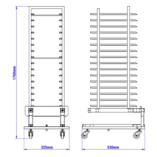 Four combiné électrique pour boulangerie - Touch - 16x EN 60x40 - avec chariot porte-plats