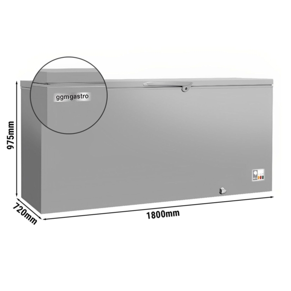 Congélateur bahut - 1800mm - 534 litres - Couvercle inox - Séparateur inclus